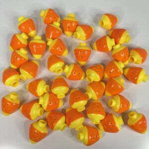 38 Candy Corn Blow Mold Light Covers Halloween Fall Cutout Smiling Faces